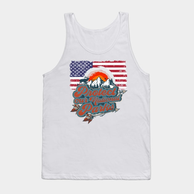 PROTECT OUR NATIONAL PARKS VINTAGE POSTER Tank Top by HomeCoquette